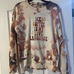 Handmade small shop coffee sweater